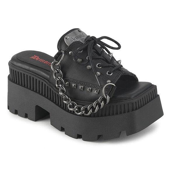 Demonia Shoes - Demonia Wrath-03 Black Platform Sandals